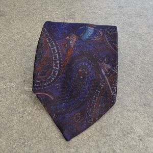 Lanvin Paris Pure Silk Paisley Neck Tie